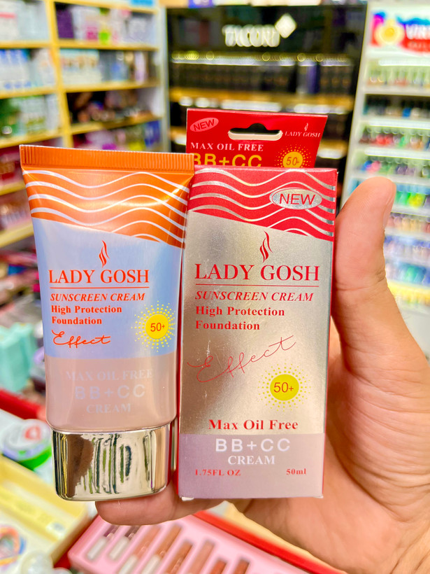 کرم ضدآفتاب لیدی گاش BB و CC با SPF50 حجم 50 میلی لیتر