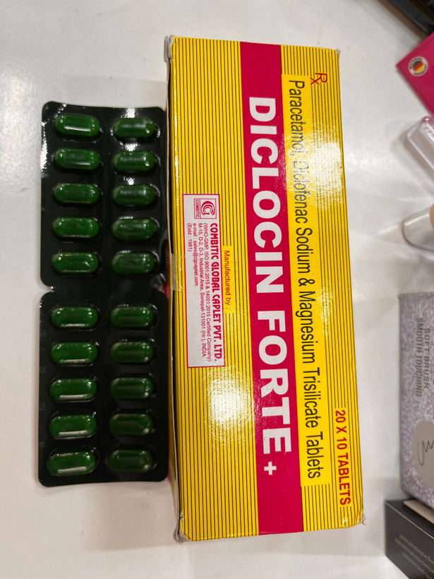 قرص ۷ درد هندی اصل (Diclocin Forte) – تسکین سریع دردهای عضلانی و مفصلی۲۰عددی